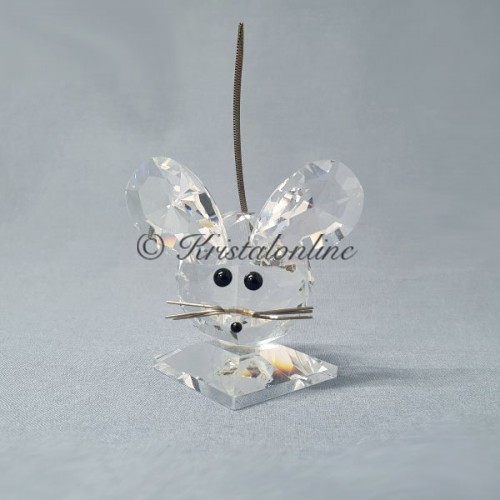 Swarovski Crystal | Silver Crystal | Mouse middle - Flat ears | 10025